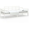 Image de vidaXL Lit de jour blanc pin massif 90x190 cm
