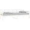 Image de vidaXL Lit de jour blanc pin massif 80x200 cm