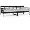 Image de vidaXL Lit de jour noir pin massif 80x200 cm