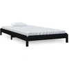 Image de vidaXL Lit empilable noir 90x200 cm pin massif