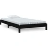 Image de vidaXL Lit empilable noir 75x190 cm pin massif