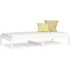 Image de vidaXL Lit de jour sans matelas Blanc 90x200 cm Pin massif