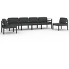 Image de vidaXL Ensemble salon de jardin 6 pièces avec coussins Aluminium Anthracite
