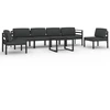 Image de vidaXL Ensemble de salon de jardin 7 pièces avec coussins Aluminium Anthracite