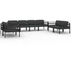 Image de vidaXL Ensemble salon de jardin 8 pièces avec coussins Aluminium Anthracite