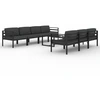 Image de vidaXL Ensemble salon de jardin 8 pièces avec coussins Aluminium Anthracite