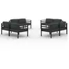 Image de vidaXL Ensemble salon de jardin 8 pièces avec coussins Aluminium Anthracite