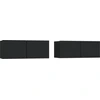 Image de vidaXL Armoires TV 2 pcs. noir 80x30x30 cm bois composite
