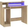 Image de vidaXL Bureau avec LEDs Chêne Sonoma 97x45x90 cm Bois composite