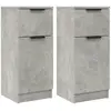 Image de vidaXL Sideboards 2 pcs. Gris béton 30x30x70 cm Bois composite