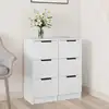 Image de vidaXL Sideboards 2 pcs. Blanc 30x30x70 cm Bois composite