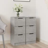 Image de vidaXL Sideboards 2 pcs. Gris béton 30x30x70 cm Bois composite
