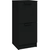 Image de vidaXL Sideboard Noir 30x30x70 cm Bois composite