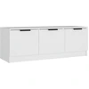 Image de vidaXL Armoire TV blanche 102x35x36,5 cm Bois composite