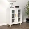 Image de vidaXL Sideboard Blanc 69,5x34x90 cm Bois composite