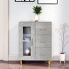 Image de vidaXL Sideboard gris béton 69,5x34x90 cm Bois composite