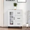 Image de vidaXL Sideboard Blanc 69,5x34x90 cm Bois composite