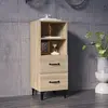Image de vidaXL Sideboard Chêne Sonoma 34,5x34x90 cm Matériau dérivé du bois