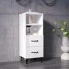 Image de vidaXL Sideboard blanc brillant 34,5x34x90 cm Matériau dérivé du bois