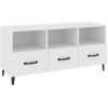 Image de vidaXL Armoire TV blanche 102x35x50 cm Bois composite