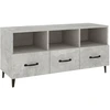 Image de vidaXL Armoire TV gris béton 102x35x50 cm Bois composite