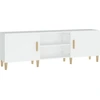 Image de vidaXL Armoire TV Blanc 150x30x50 cm Bois composite