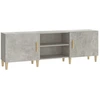 Image de vidaXL Armoire TV gris béton 150x30x50 cm Bois composite