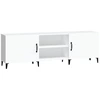 Image de vidaXL Armoire TV blanche 150x30x50 cm Bois composite