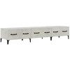 Image de vidaXL Armoire TV gris béton 150x34,5x30 cm Bois composite