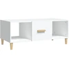 Image de vidaXL Table basse blanche 102x50x40 cm Bois composite