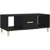 Image de vidaXL Table basse noire 102x50x40 cm Bois composite