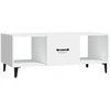 Image de vidaXL Table basse blanche 102x50x40 cm Bois composite