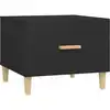 Image de vidaXL Table basse noire 50x50x40 cm bois composite