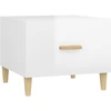 Image de vidaXL Table basse blanc brillant 50x50x40 cm bois composite