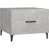 Image de vidaXL Table basse avec pieds en métal gris béton 50x50x40 cm