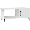 Image de vidaXL Table basse blanche 90x50x40 cm Bois composite