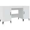 Image de vidaXL Bureau blanc 140x50x75 cm bois composite