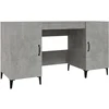 Image de vidaXL Bureau gris béton 140x50x75 cm Bois composite