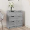 Image de vidaXL Sideboards 2 pcs. Gris Sonoma 30x30x70 cm Bois composite