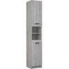 Image de vidaXL Armoire de salle de bain Gris Sonoma 32x34x188,5 cm Bois composite