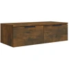 Image de vidaXL Armoire murale chêne fumé 68x30x20 cm Bois composite