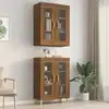 Image de vidaXL Armoire suspendue marron imitation chêne 69,5x34x90 cm