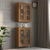 Image de vidaXL Armoire suspendue marron imitation chêne 69,5x34x90 cm