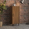 Image de vidaXL Sideboard brun imitation chêne 34,5x34x90 cm Matériau dérivé du bois