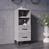 Image de vidaXL Sideboard Gris Sonoma 34,5x34x90 cm Matériau dérivé du bois