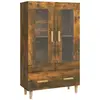 Image de vidaXL Highboard chêne fumé 70x31x115 cm bois composite