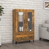 Image de vidaXL Highboard chêne fumé 70x31x115 cm bois composite
