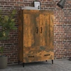 Image de vidaXL Highboard chêne fumé 70x31x115 cm bois composite
