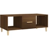 Image de vidaXL Table basse marron imitation chêne 102x50x40 cm Bois composite