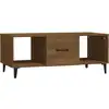 Image de vidaXL Table basse marron imitation chêne 102x50x40 cm Bois composite